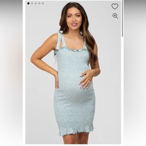 Pinkblush Light Blue Floral Maternity Dress